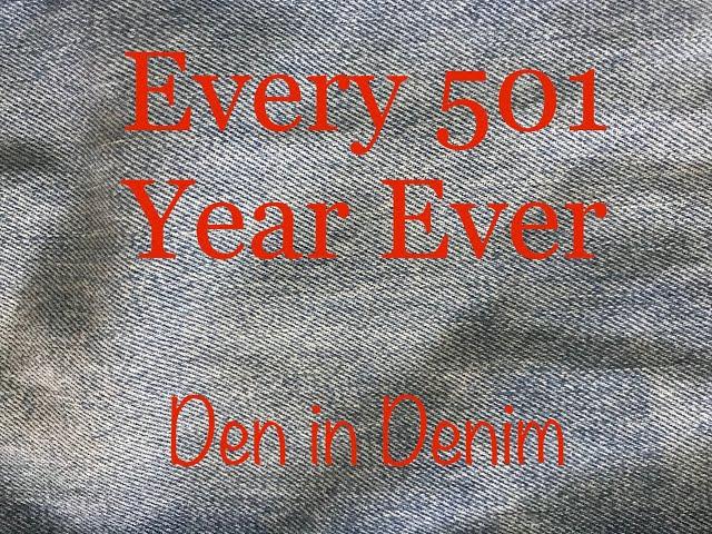 Every Levi's 501 Jean Year Model by LVC