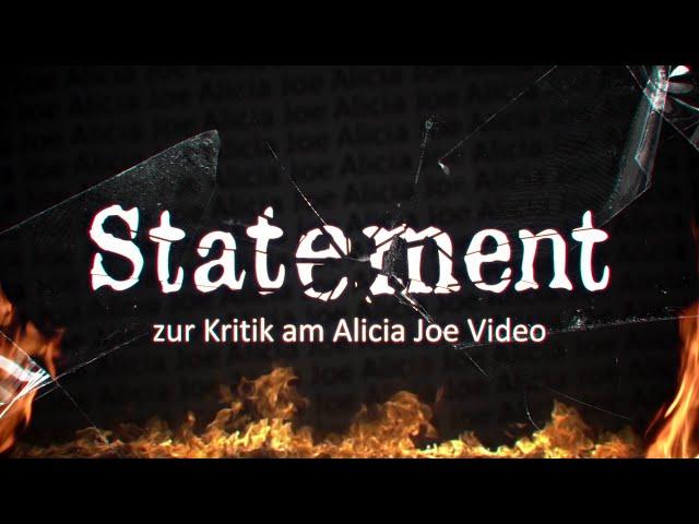 Statement zum Kritikvideo an Alicia Joe