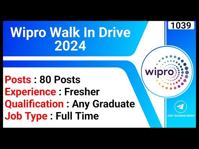 Wipro Walk In Drive 2024 | Job For Fresher | Fraud Analyst Jobs | IT Company Job