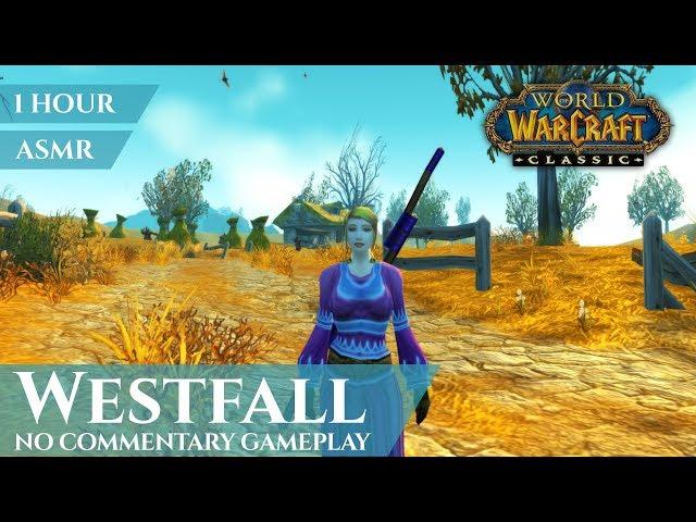 WoW Classic Westfall - Gameplay, No Commentary, ASMR (1 hour, 4K, World of Warcraft Vanilla)