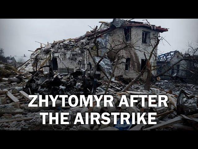 What does the Zhytomyr look like after the night airstrike? Ukrainian Witness