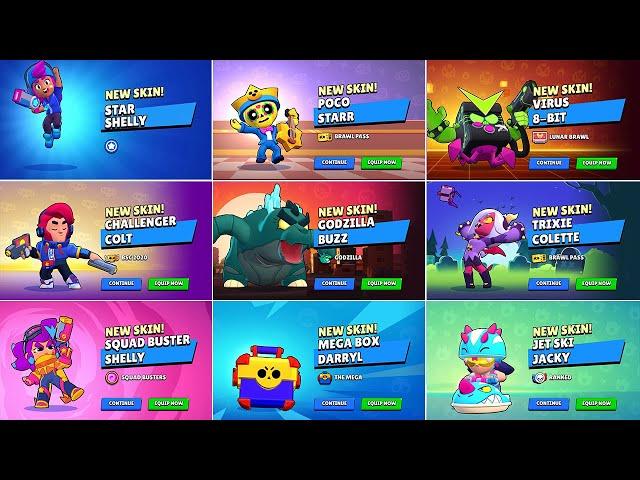 All Exclusive Skins Unlock & Losing Animations in Brawl Stars