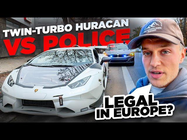 ⁠@AlexChoi1 TWIN TURBO Lamborghini Huracan RACECAR vs. GERMAN POLICE