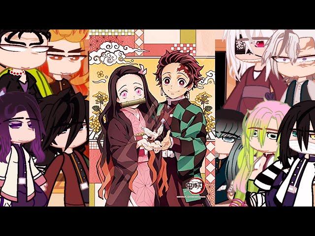  Hashiras react to Tanjiro, Nezuko -- Gacha Club -- Demon Slayer 