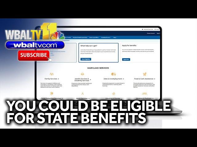 Website determines eligibility for Maryland state benefits