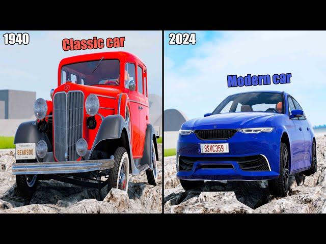 Modern Car vs Classic Car - Beamng drive