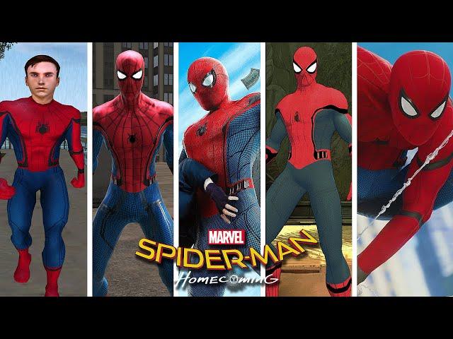 Spider-Man: Homecoming MCU Stark Suit Mod Evolution in Spider-Man Games