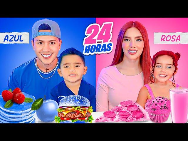 24 Horas Comiendo AZUL Y ROSA