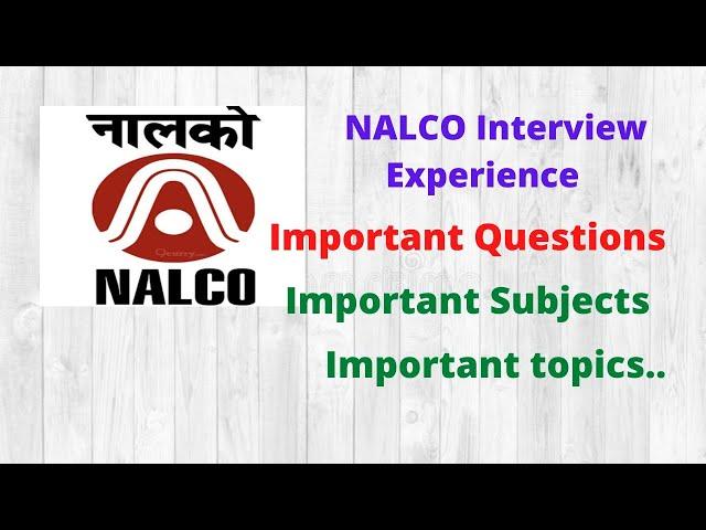 NALCO interview experience...