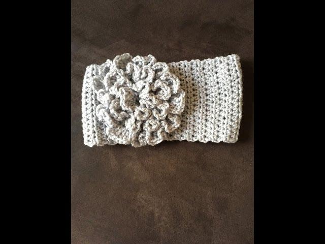 video 1 of 2 how to crochet a headband with a flower