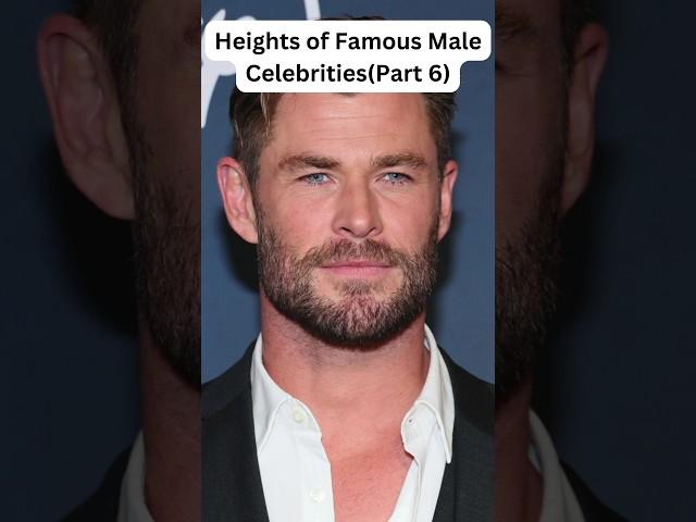 Heights of Male Celebrities 6 - Data Comparison#shorts #data #comparison #chrishemsworth #benaffleck