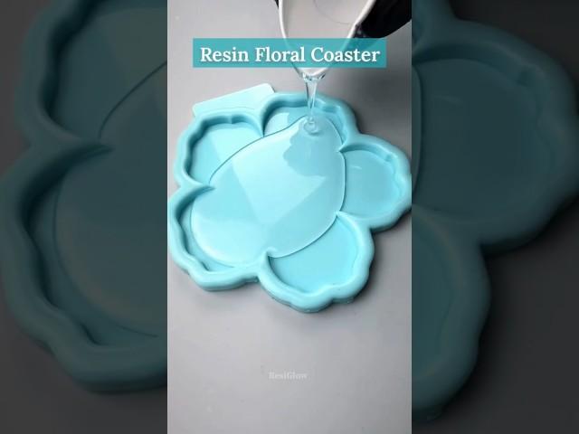 Floral Resin Coaster  DIY Coaster Easy Tutorial #resincoaster #coaster #floral #diyresin