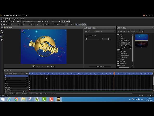 Corel MotionStudio 3D tutorial Part 1 by, Amjad Graphics Designer