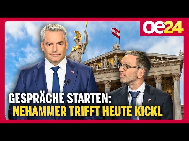 Gespräche starten: Nehammer trifft heute Kickl