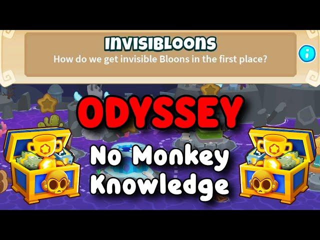 BTD6 Odyssey | No Monkey Knowledge Guide | Hard Mode Tutorial | InvisiBloons