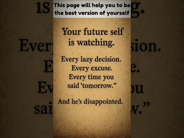 Your Future Self Is Watching! (Follow For Daily Motivation and Epic Speeches)