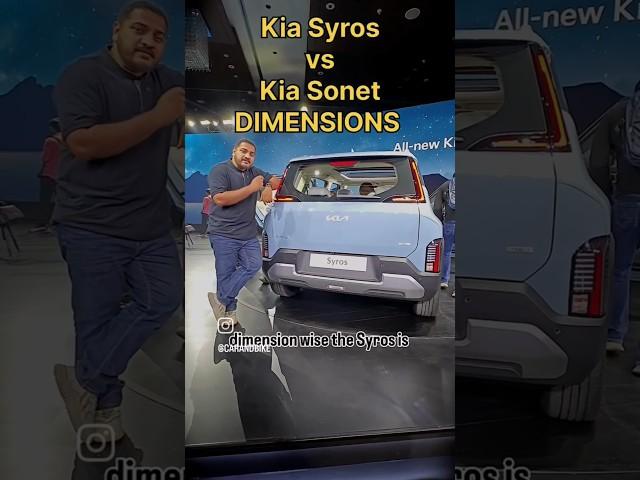 How does the all-new Kia Syros stack up against the Kia Sonet, when it comes to dimensions....