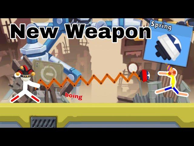 New weapon, the spring! | Supreme Duelist Stickman New Update