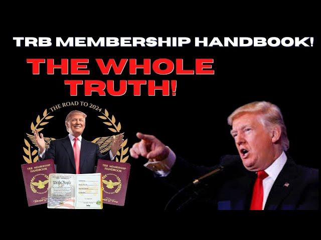 TRUMP TRB MEMBERSHIP HANDBOOK (( WATCH BEFORE YOU BUY )) TRB HANDBOOK REVIEWS - TRB MEMBERSHIP