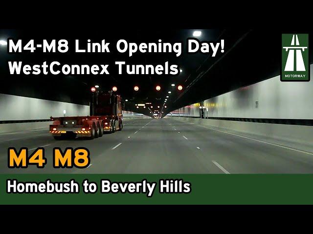 M4-M8 Link Opening Day! Driving the complete WestConnex tunnels in both directions [4K]