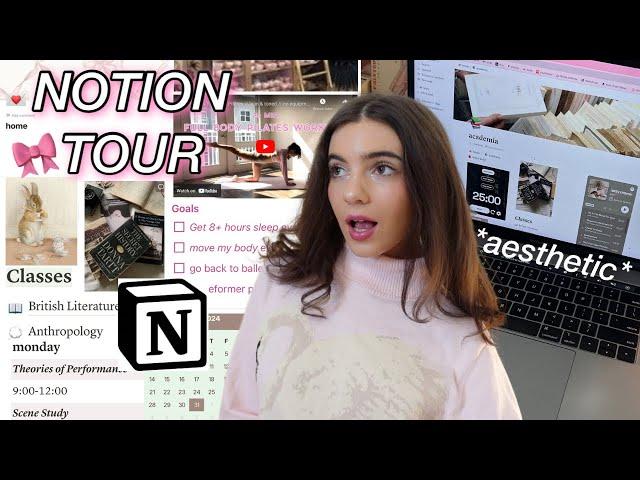 my NOTION TOUR (as a busy college student with ADHD)  how I organize my life