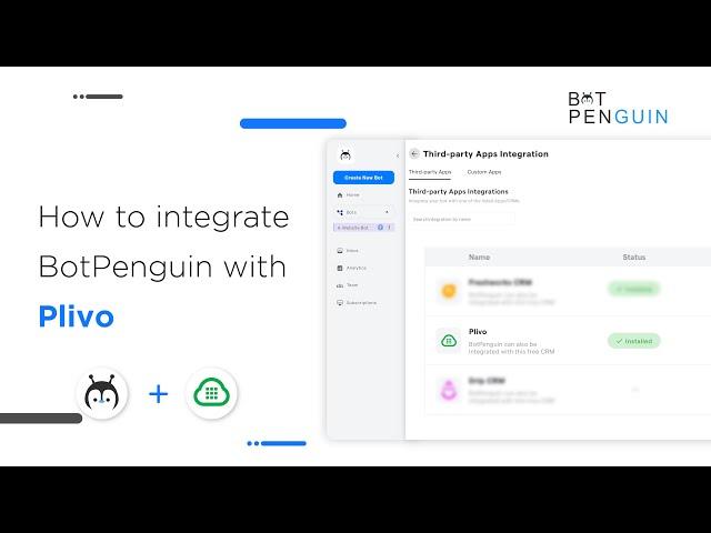 How to integrate BotPenguin Chatbot with Plivo? | BotPenguin Integrations