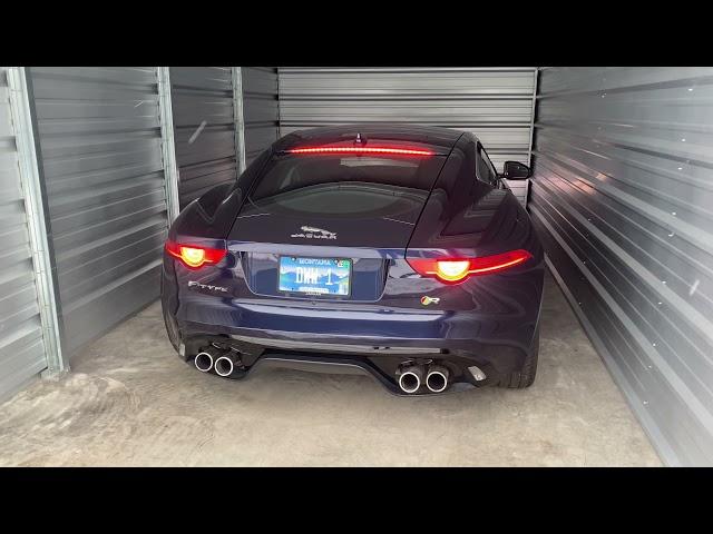 2015 Jaguar F Type R cold start in winter storage with Dynamic Exhaust valves open