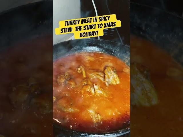 This is turkey meat in spicy sauce/stew. Tasty Nigerian delicacy away from home! #food #spicylife