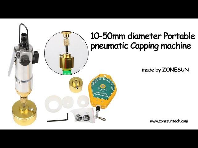 How to use the 10-50mm diameter Portable pneumatic Capping machine screw capping machine
