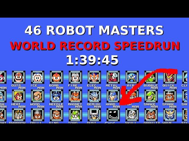 Mega Man 46 Robot Master Speedrun in 1:39:45 (1:39:13 IGT) [WORLD RECORD]