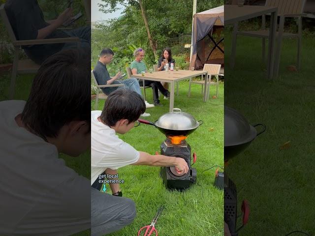 convenient designed woodstove#outdoors #camping #cooking #outdoorcooking #woodburningstove