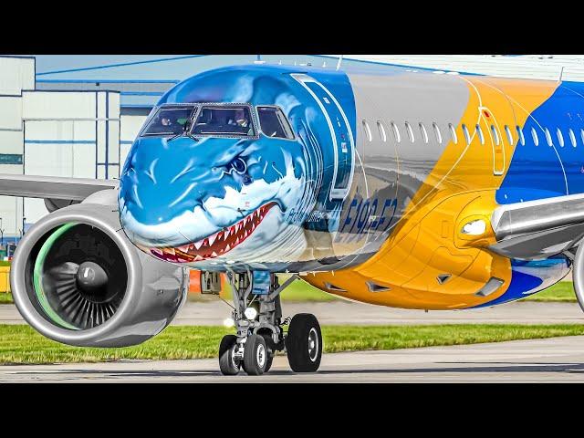 ️ 80 AIRPLANE TAKEOFFS & LANDINGS in 60 MINS  Manchester Airport Plane Spotting [MAN/EGCC]