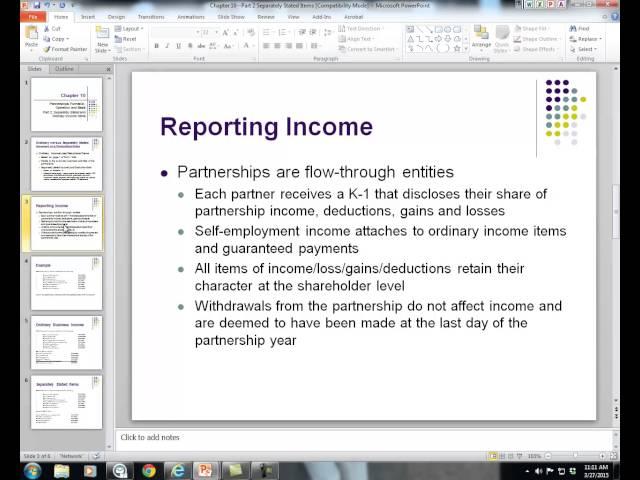 Chapter 10   Part 2 Separately Stated vs Ordinary Income Items