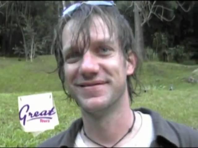 Jeremy showing how you can dance at Karen Hill Tribe Lodge