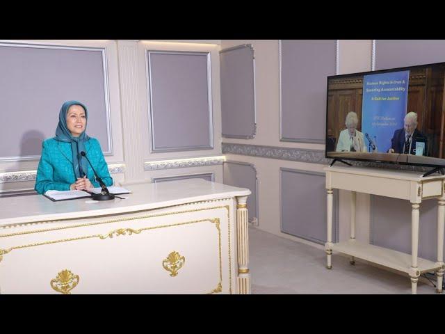 UK Parliament Conference: Maryam Rajavi Demands Accountability for Iran's Atrocities-10 Sep. 2024