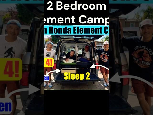 2 "Bedroom" Honda Element Camper Tour  #tinycamper #diycamper #microcamper