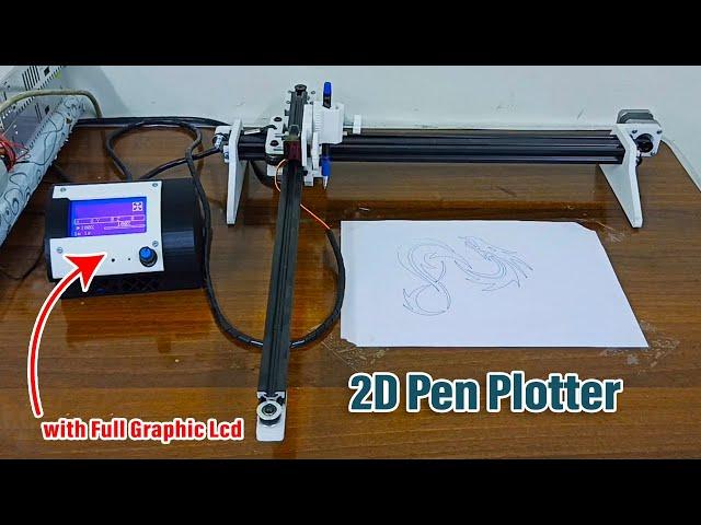 2D Pen Plotter with Full Graphic Lcd Control 