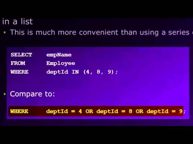 Database Lesson #3 of 8 - The Structured Query Language (SQL)