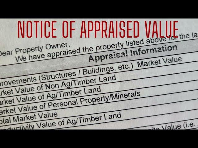 Notice of Appraised Value