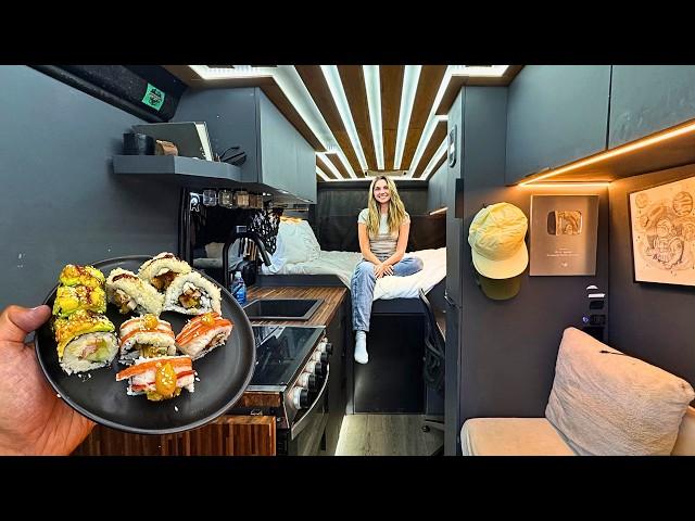 Vanlife With My Girlfriend | Making fresh Sushi