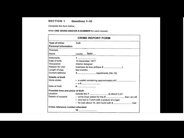 Listening 14 Test 1 With Answers