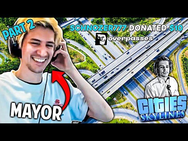 xQc Roasted AGAIN by TTS Donos for 14 minutes while building Overpass City in Cities: Skylines