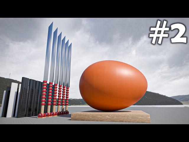 Giant Egg Sliced By Domino #2