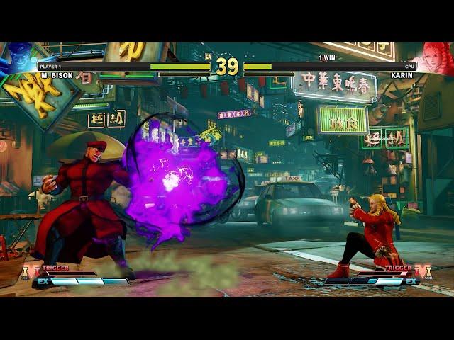 M BISON vs KARIN STREET FIGHTER V - SF5CE Street Fighter V Champion Edition capcom fighting game SF6