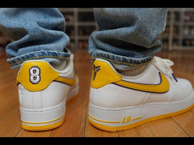 GOT'EM EARLY!!! Nike Kobe Bryant AF1 "Lakers Home" Review & On Feet!