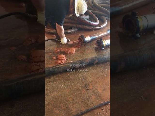 Unclogging a drain pipe with pressure!