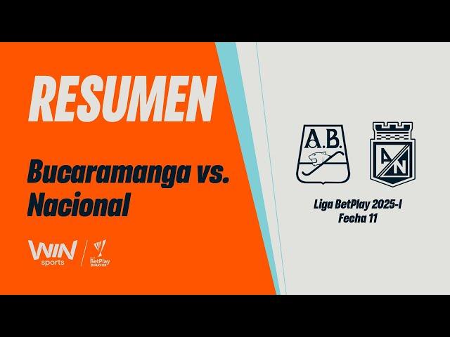 Bucaramanga vs. Nacional  (resumen y goles) | Liga BetPlay Dimayor 2025-1 | Fecha 11