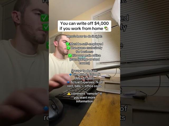 You can write off $4,000 if you work from home