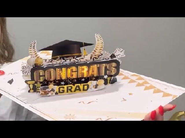 VIVIKEN Graduation Cards, Pop Up Congrats Grad 2024 Greeting Card Review