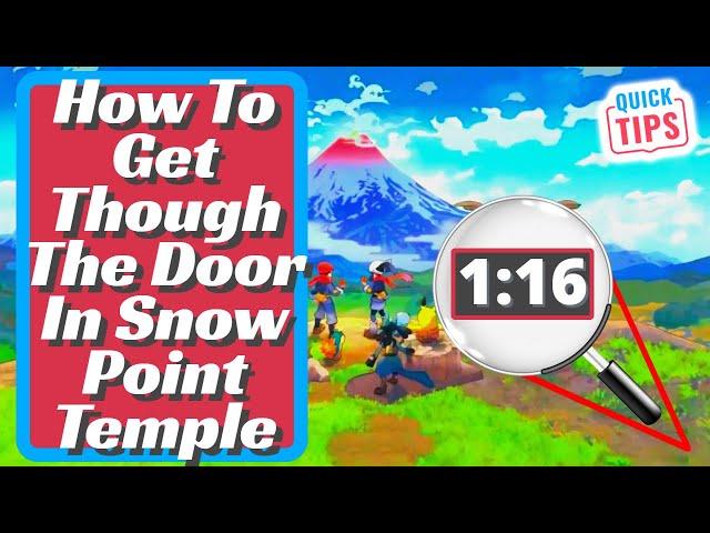 How To Get Though The Door In Snow Point Temple - Pokemon Legends Arceus